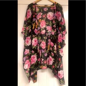 Floral Sheer Women’s Plus Size Kimono